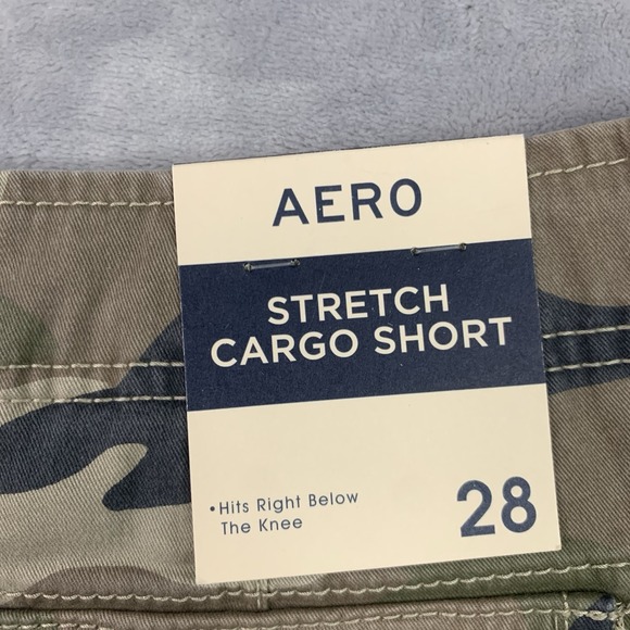 Aero Aeropostale Stretch Cargo Pockets Shorts Men's 28 Camo NWT - Picture 9 of 9